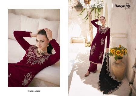 Mumtaz Naaz Heavy Velvet Designer Salwar Suits Catalog
